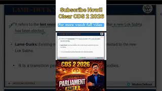 CDS / Afcat 2 2026 polity parliament ऐसे आप कभी नहीं पढ़ा होगा।।#viral #cds