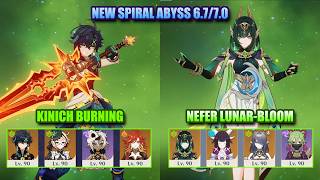 NEW Spiral Abyss 6.7/7.0 | Kinich Burning & Nefer Lunar-Bloom | Genshin Impact