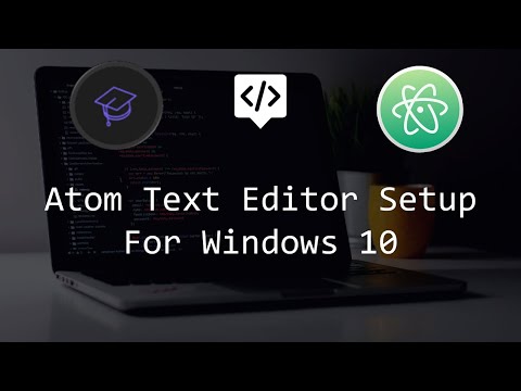 Atom text editor setup for Windows 10