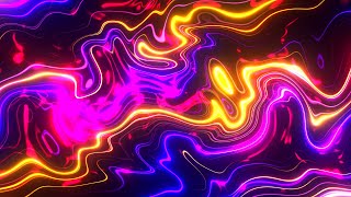 Bright Lines And Liquid Abstract Pink, Gold, Purple Background Video | Footage | Screensaver