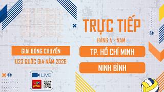 🔴TRỰC TIẾP: TP. HỒ CHÍ MINH vs NINH BÌNH | BẢNG A - NAM GIẢI BÓNG CHUYỀN U23 QUỐC GIA 2026 screenshot 1
