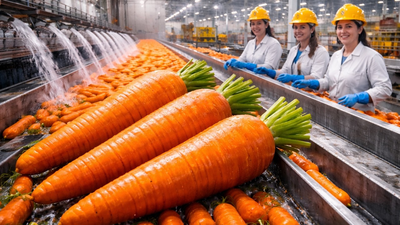 Inside a Giant Carrot Factory – How Millions of Carrots Become Juice ...