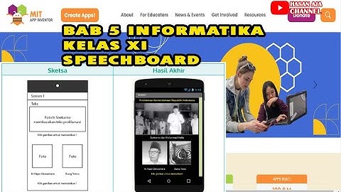 MIT AI App Inventor SpeechBoard Informatika Kelas XI Bab 5 #mitai #inventor #ai