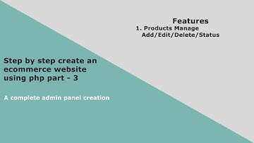 How to create a ecommerce website using PHP part - 3 | step by step ecommerce website | E-CODEC