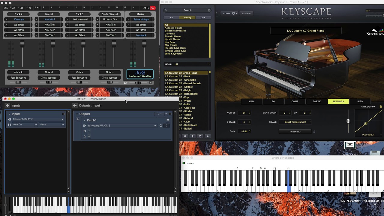 Hosting AU Layering using TransMidifier