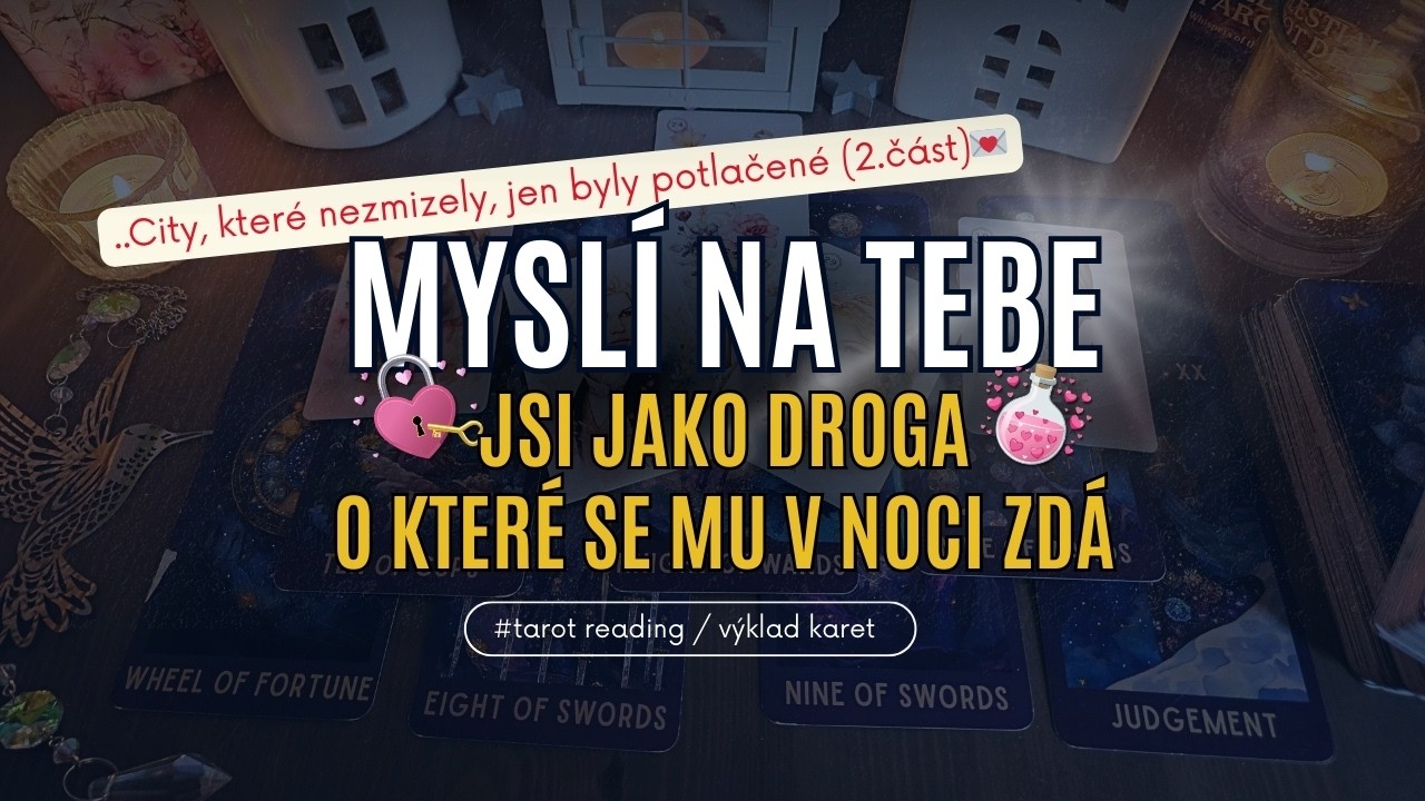 Myslí na Tebe ❤️ Jsi pro něj jako droga, kvůli které nespí! #tarot #vykladkaret #vykladkariet #laska
