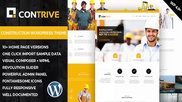 Contrive - Building & Construction Responsive WordPress Theme | Themeforest Website Templates and