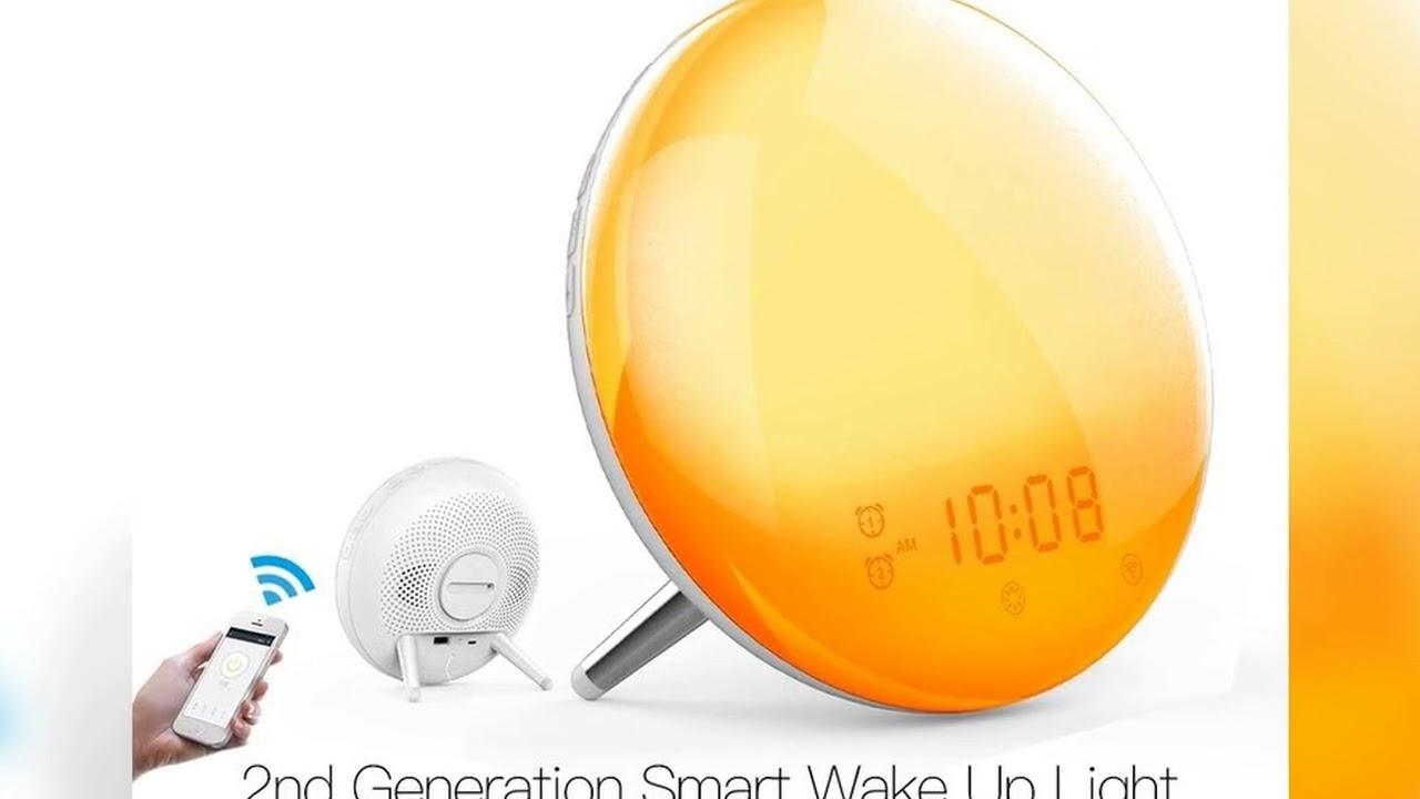 A must-have product! WiFi Smart Wake Up Light Workday Alarm Clock with 7 Colors Sunrise/Sunset Sma