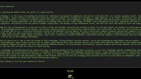 The Crypto Anarchist Manifesto - Timothy C. May (1988)