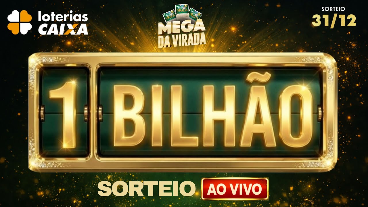 SORTEIO MEGA SENA  DA VIRADA AO VIVO - SORTEIO 2955 - 1 BILHÃO DE REAIS - 30/12/2025
