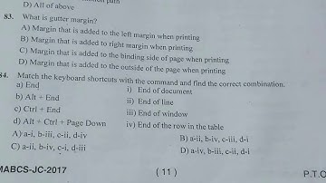 Osssc junior clerk questions paper 2018 computer knowledge. New format 28-01-2018