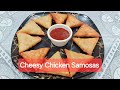 Loaded with Cheese!Crispy Chicken Samosa Recipe|Crispy on Outside, Gooey Inside!By Khanum's Recipes