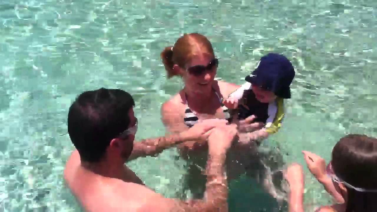 Baby's First Time In The Pool - YouTube