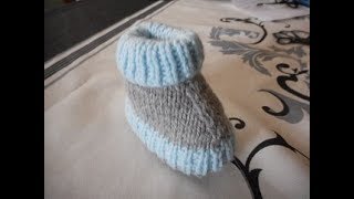 Tuto Tricot Chaussons Bebe Youtube