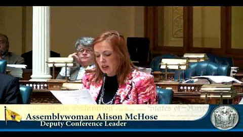 Assemblywoman Alison McHose relays a message from ...