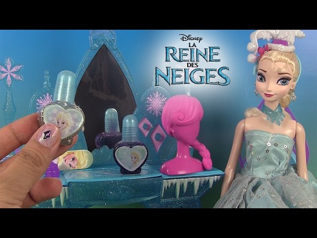 Reine des neiges maquillage vernis à ongles et coiffeuse Frozen