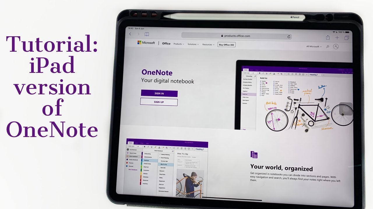 Paperless Microsoft Full Review Of The Ipad Pro Version Of Ms Onenote 2019 Paperless Student Youtube