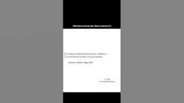 The Formula for Mastery | Habits + Deliberate Practice Explained #atomichabits #jamesclear #shorts