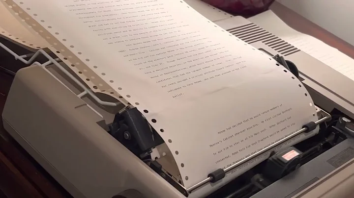 Dot matrix printer in action