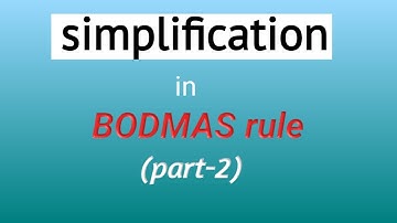 Simplification bodmas rule part-2