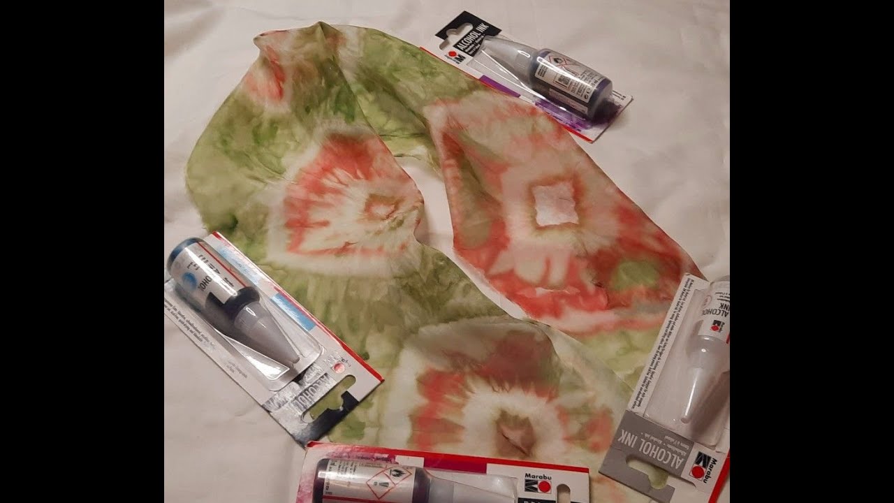 ALCOHOL INK PAINTED SCARF 