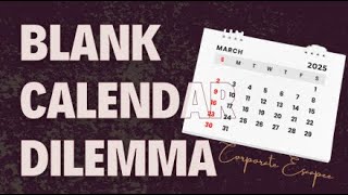 The Blank Calendar Trap: How Entrepreneurs Can Take Control of Their Time