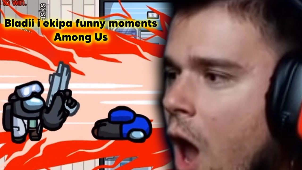 Nikt nie spodziewał się taktyk tutaj- Bladii among us funny moments #3