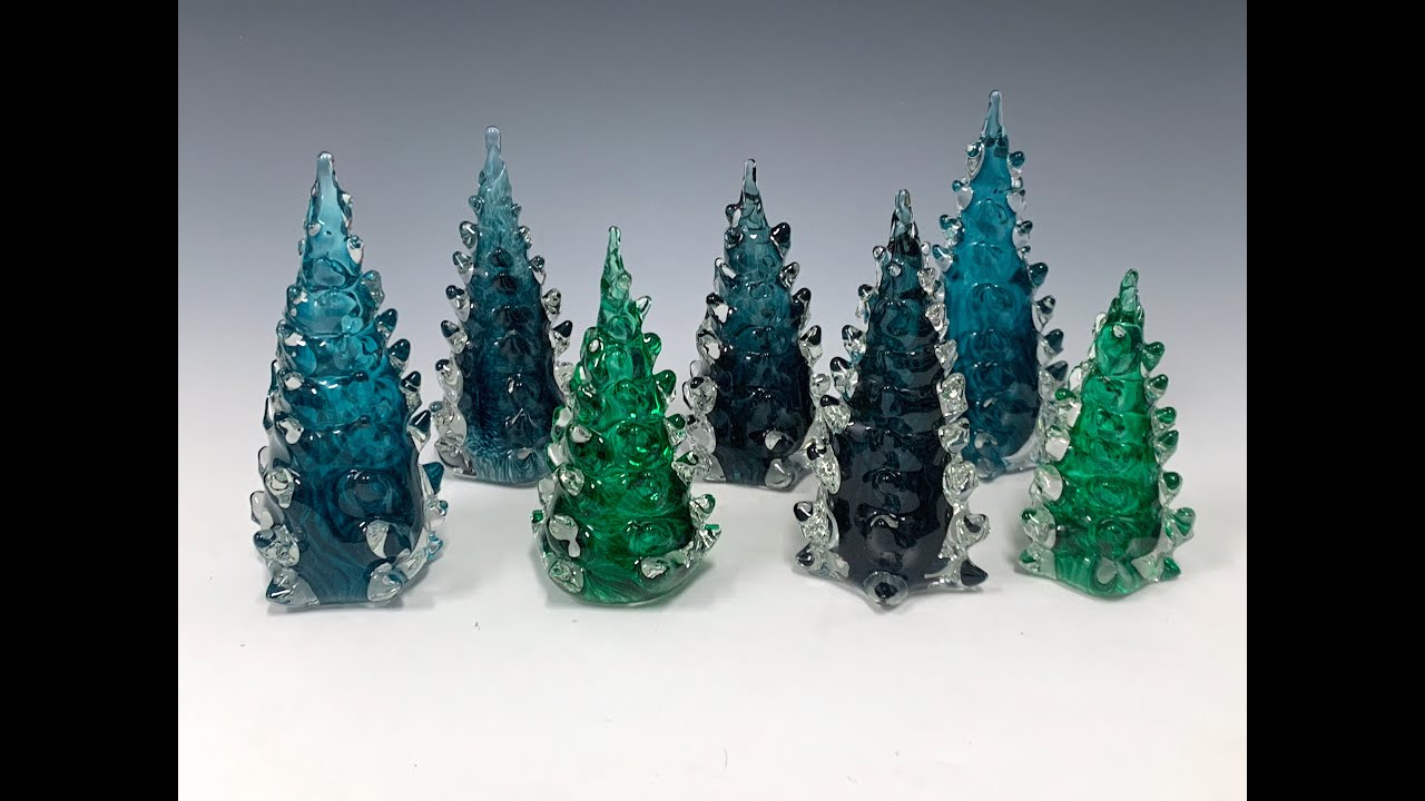 Making Hot Glass Christmas Trees