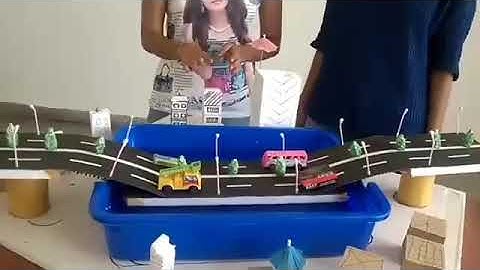 Floating Bridge Working Model | Civil Engineering | Practical civil engineering |