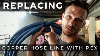 Replacing A Copper Hose Line With PEX Type B by Mike Krzesowiak 1,644 views 3 years ago 6 minutes, 48 seconds