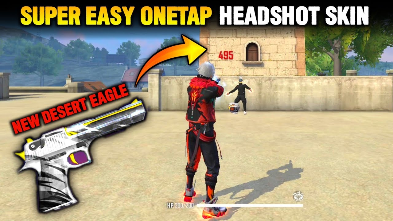 NEW DESERT EAGLE SKIN ABILITY TEST | EASY ONETAP HEADSHOT SKIN - GARENA FREE FIRE