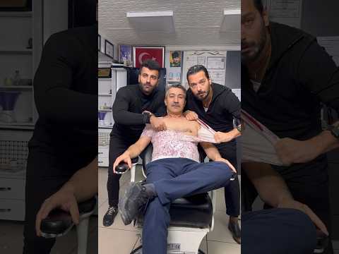 Bu sefer biz ona masaj yaptık /ASMR Berber