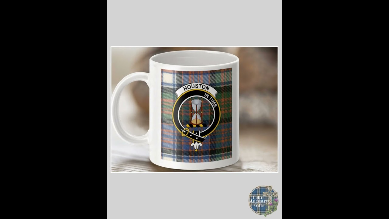 Houston Clan Crest Scottish Tartan Mug
