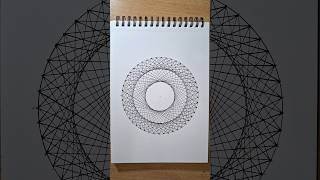 Mesmerizing Circular String Art 🔥 Easy Geometric Mandala Drawing | Oddly Satisfying