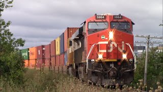 Friendly Crew - Only Two Engines on Stack Train CN 120 at Moncton, NB