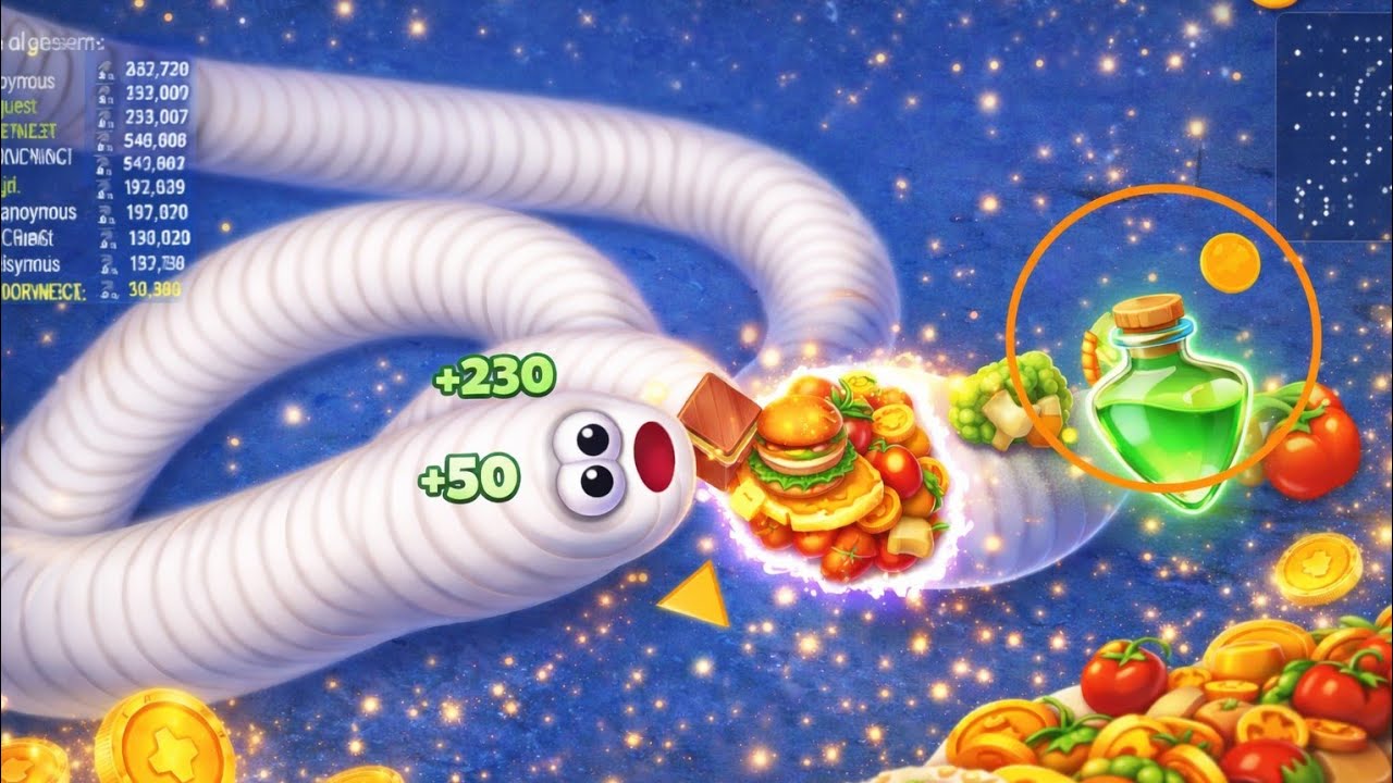 WORMS ZONE.IO | Gameplay Walkthrough |#androidgameplay#wormszone#wormszoneio #kiddygaming-1L