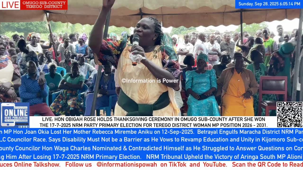 LIVE: HON OBIGAH ROSE HOLDS THANKSGIVING CEREMONY IN OMUGO SUB-COUNTY, TEREGO DISTRICT