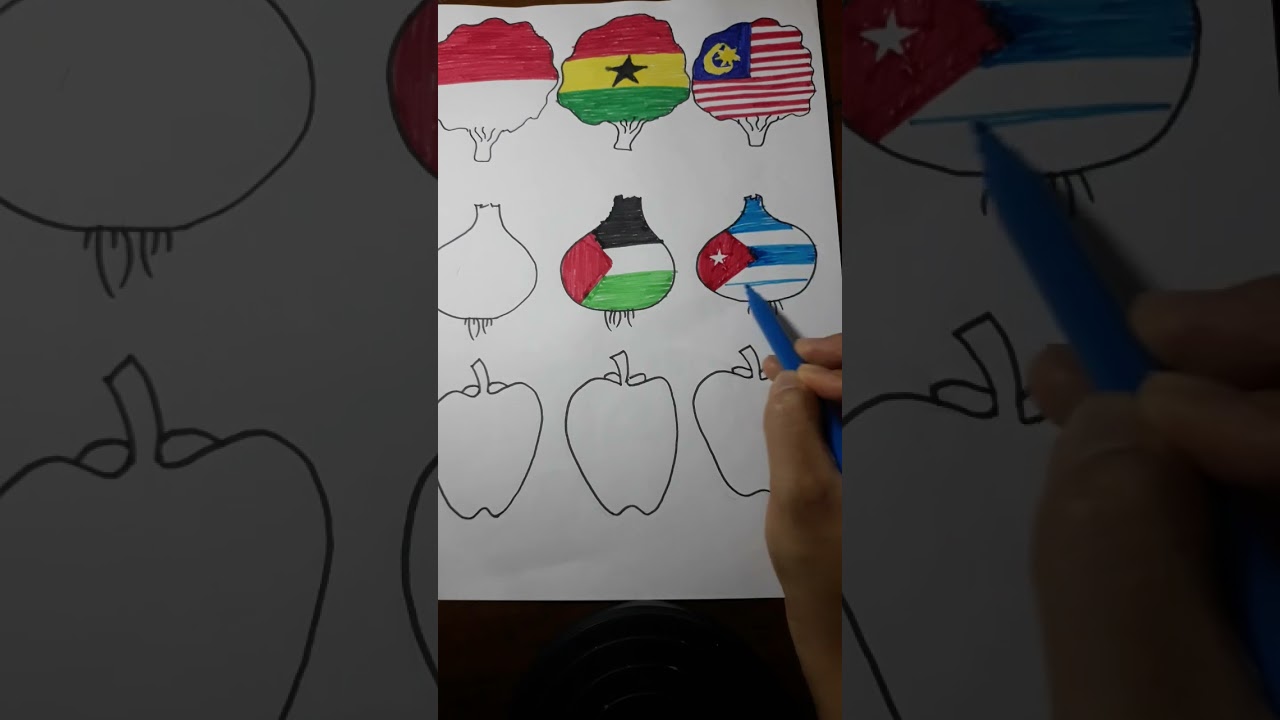 Bawang berwarna bendera Cuba 