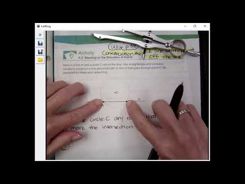 U1L6 notes part 1 - construction #7 perpendicular line with point off line