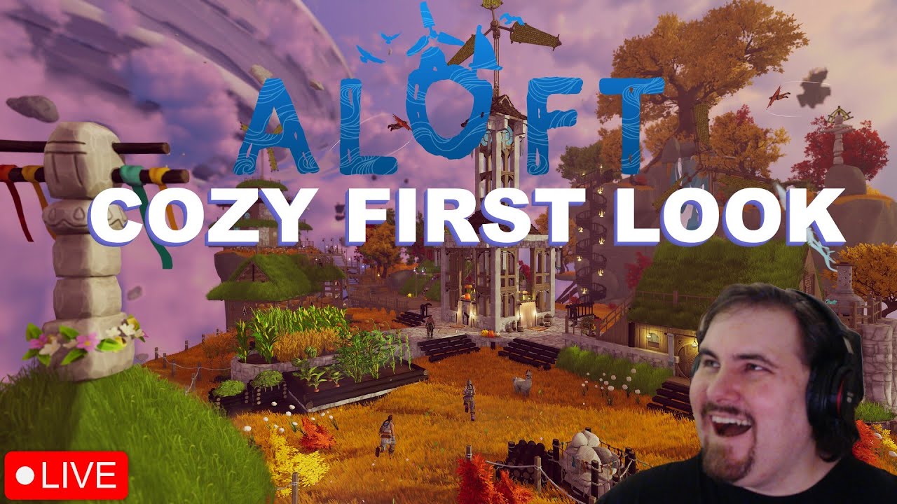 [LIVE] Stardew Valley in the Sky?! Cozy Survival Farm Sim | Aloft ...