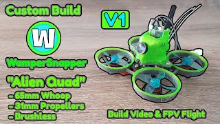 Custom 65mm Brushless Whoop - Alien Quad V1 - Build Video & FPV Flight!