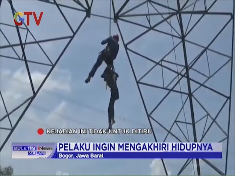Aksi Coba Bunuh Diri,  Wanita Nekat Panjat Tower Listrik di Bogor - BIM 28/10