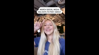 March social media holidays to post about