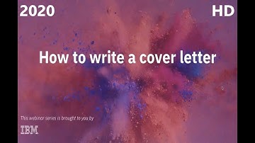 How to write a cover letter | 2020