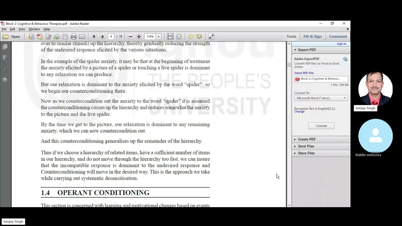 IGNOU-Clinical Psychology-MPCE 013-Block 1-Unit 1-Behaviour Modification Techniques-Part II