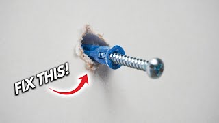 How To Fix Loose Or Damaged Drywall Anchors Like New! | DIY Wall Plug Repair! screenshot 5