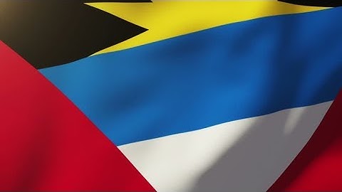 4K Antigua And Barbuda flag waving in the wind. Looping sun rises style. Animation loop Stock video
