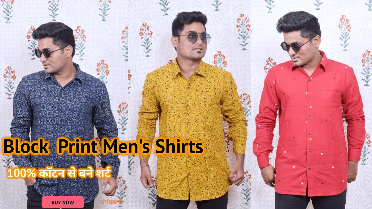 Block Print Shirts | Cotton Half And Full Sleeves Shirts | Sangisathi