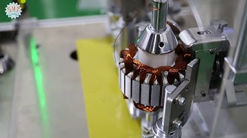 Fan Motor Stator Outer Slot Stator Winding Machine Video