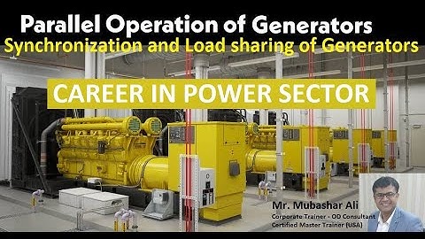 Synchronization and Load sharing of Generators, Parallel Operations  Gen sets with Load Management